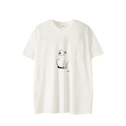 軒下猫 white image